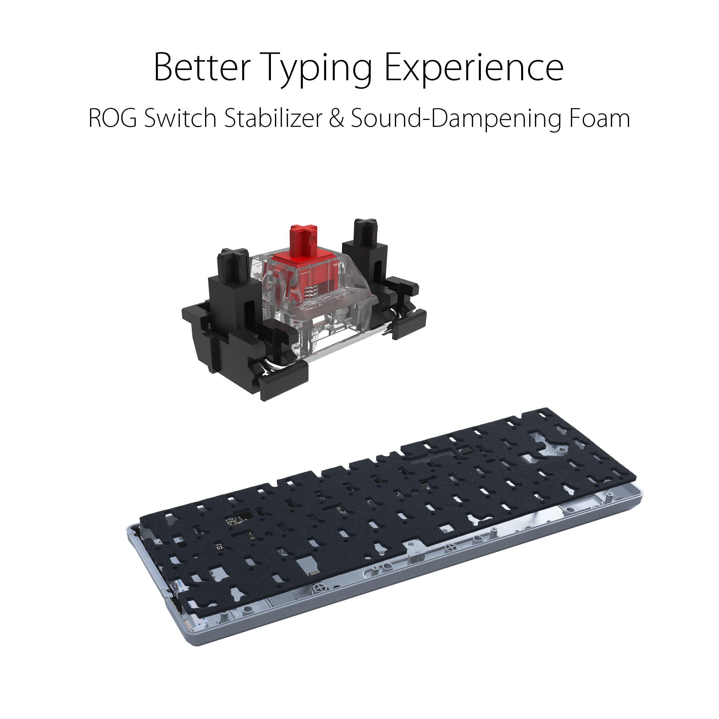 ASUS ROG Falchion Ace 65% Compact RGB Gaming Mechanical Keyboard with Lubed NX Brown Switches, PBT Keycaps & Sound-Dampening Foam - Wired, KVM Switch, 3 Adjustable Angles, Includes Cover Case (Black) - Perfect for Esports, Streaming & Office Work