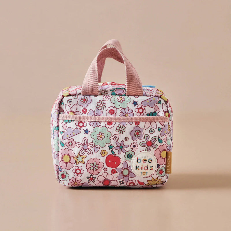 Vintage Floral Insulated Lunch Box for Women & Men - Leakproof Cooler Bag for Work, School, Picnic & Travel - Retro Style Thermal Food Container