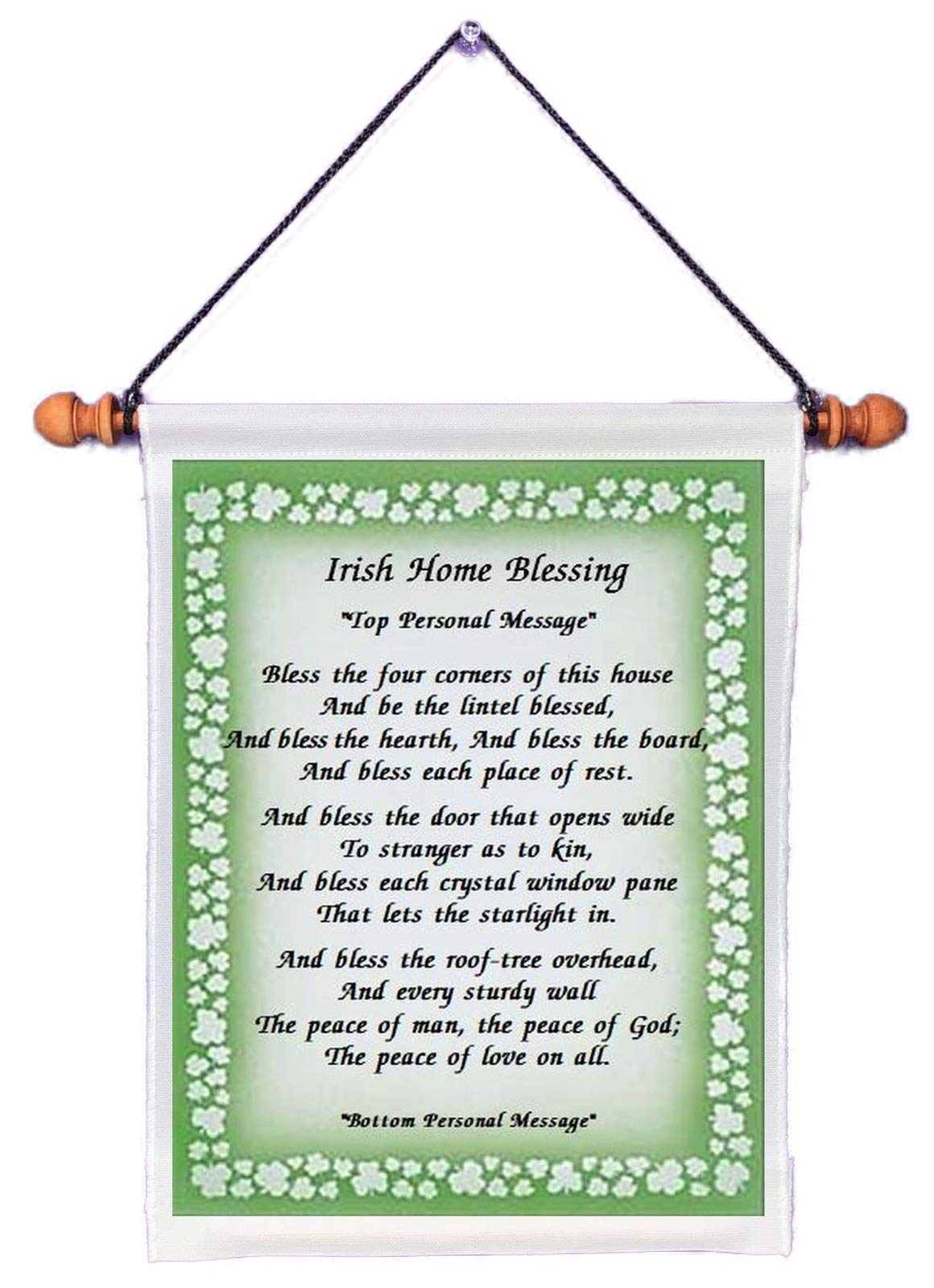 Personalized Irish Home Blessing Wall Hanging - Custom Housewarming Gift for St. Patrick's Day Decor, Wedding Present & Celtic Home Blessing - Perfect for Living Room, Bedroom or Entryway Decor