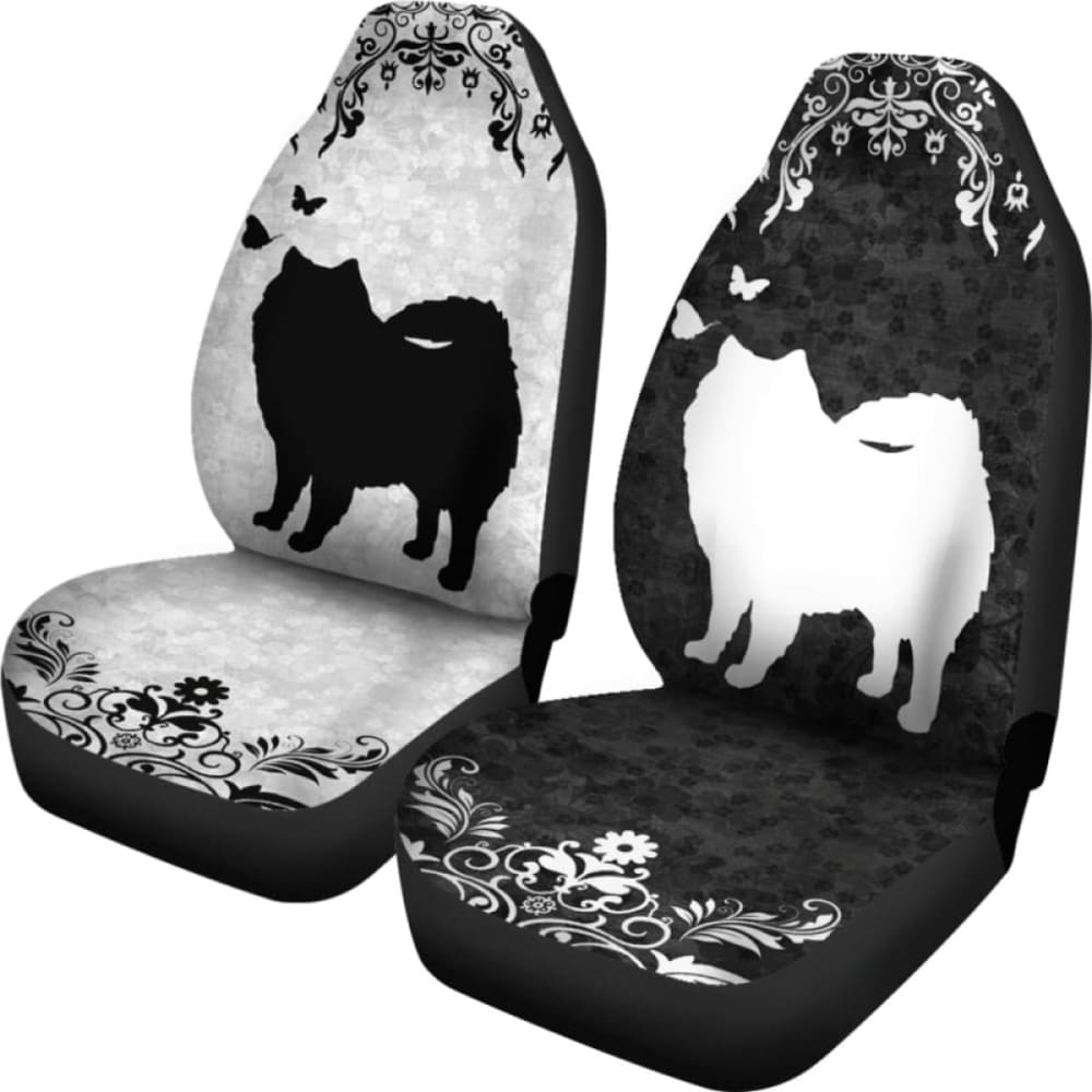 Premium American Eskimo Dog Car Seat Covers - Waterproof Pet Seat Protector for Cars, SUVs & Trucks - Perfect for Travel, Daily Commutes & Outdoor Adventures with Your Pet
