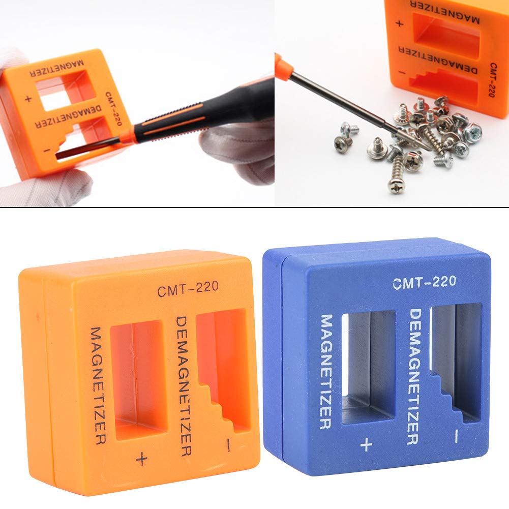 2 in 1 Quick Magnetizer Demagnetizer Tool - 2 Pack Plastic Screwdriver Magnetizing Device for Easy Screw Handling & Equipment Maintenance | Perfect for DIY, Electronics Repair & Home Improvement Projects