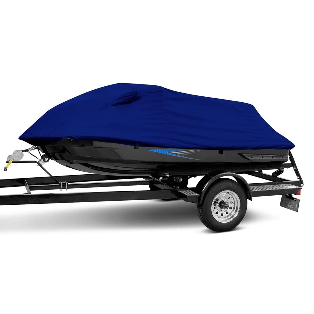 Custom Fit Personal Watercraft Cover - Universal Gray Waterproof Boat Cover for Jet Skis & Sea-Doos | All-Weather Protection for Outdoor Storage & Transport