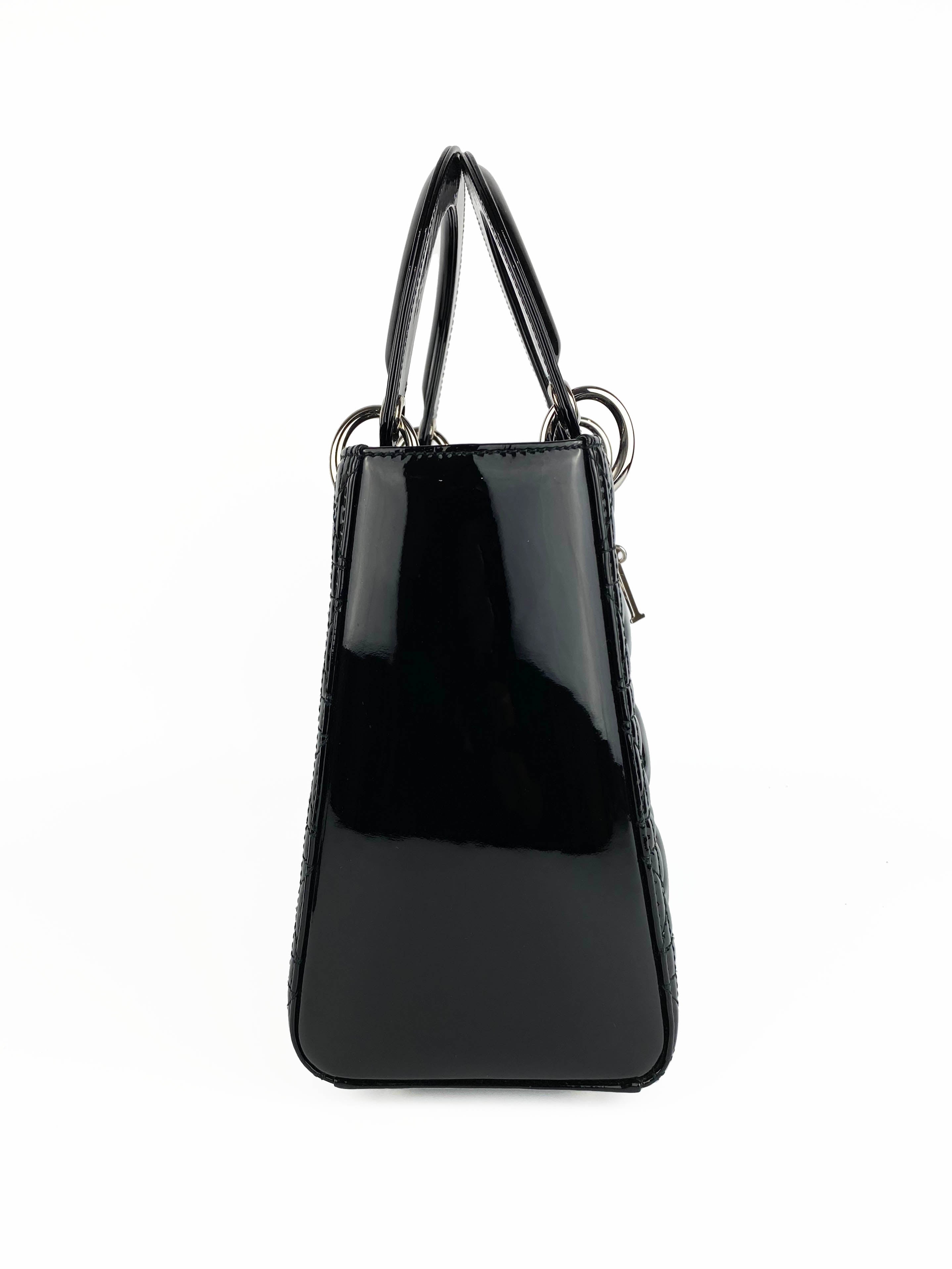 Christian Dior Medium Black Lady Dior Handbag - Luxury Designer Shoulder Bag for Women | Perfect for Parties, Weddings & Evening Events