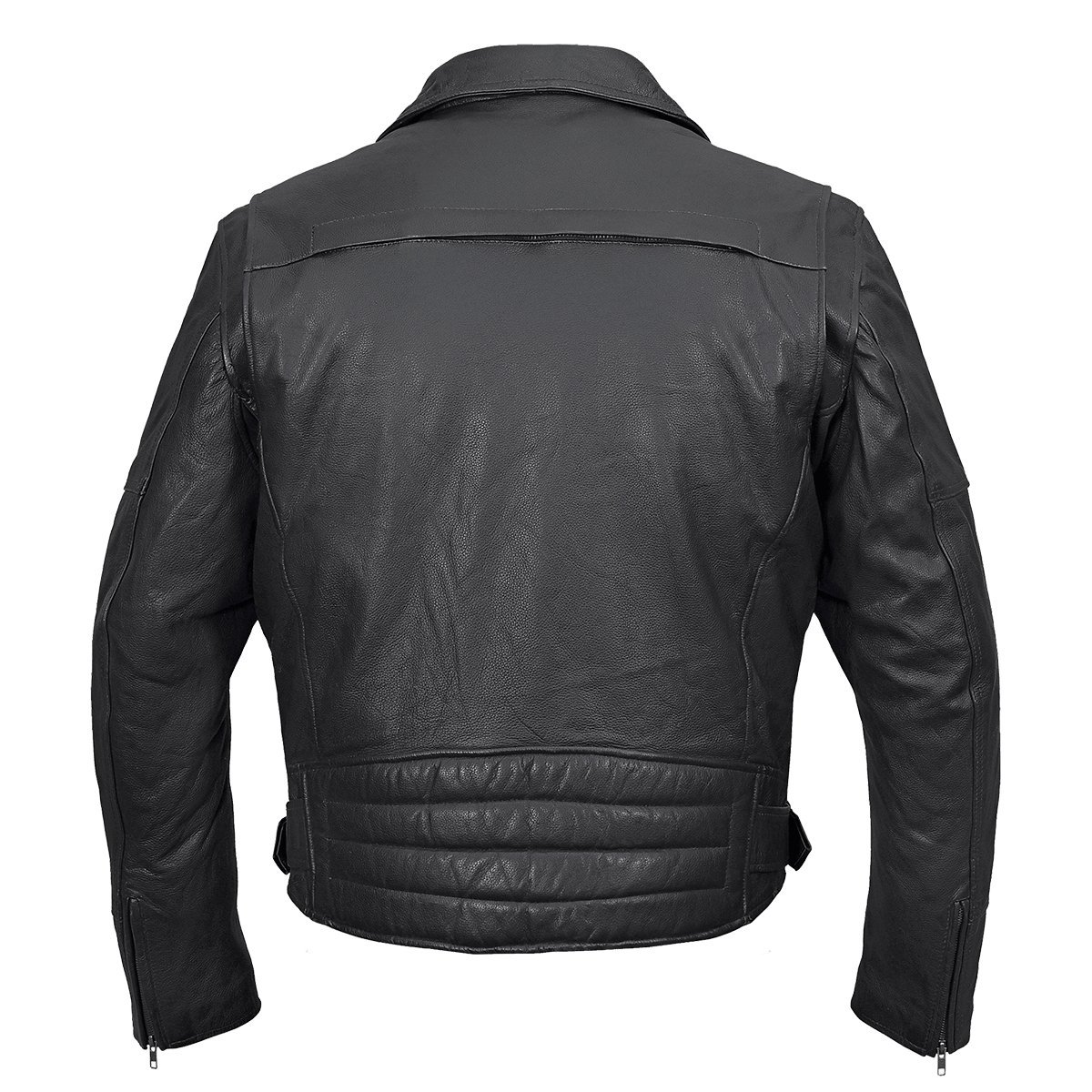 Vance Premium Leather Men's Pistol Pete Jacket - Padded Back for Comfort & Style - Perfect for Motorcycle Riding, Outdoor Adventures & Casual Wear