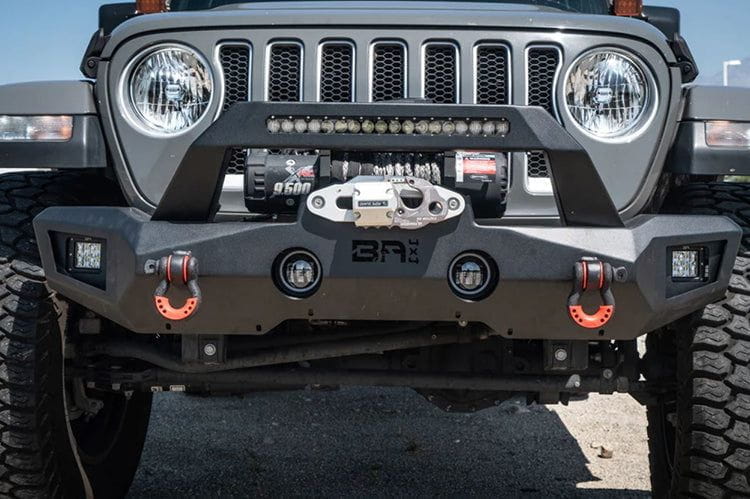 Body Armor JP 19536 Jeep Gladiator JT Front Bumper (2007-2024) - Orion Mid Width Design for Off-Road & Adventure