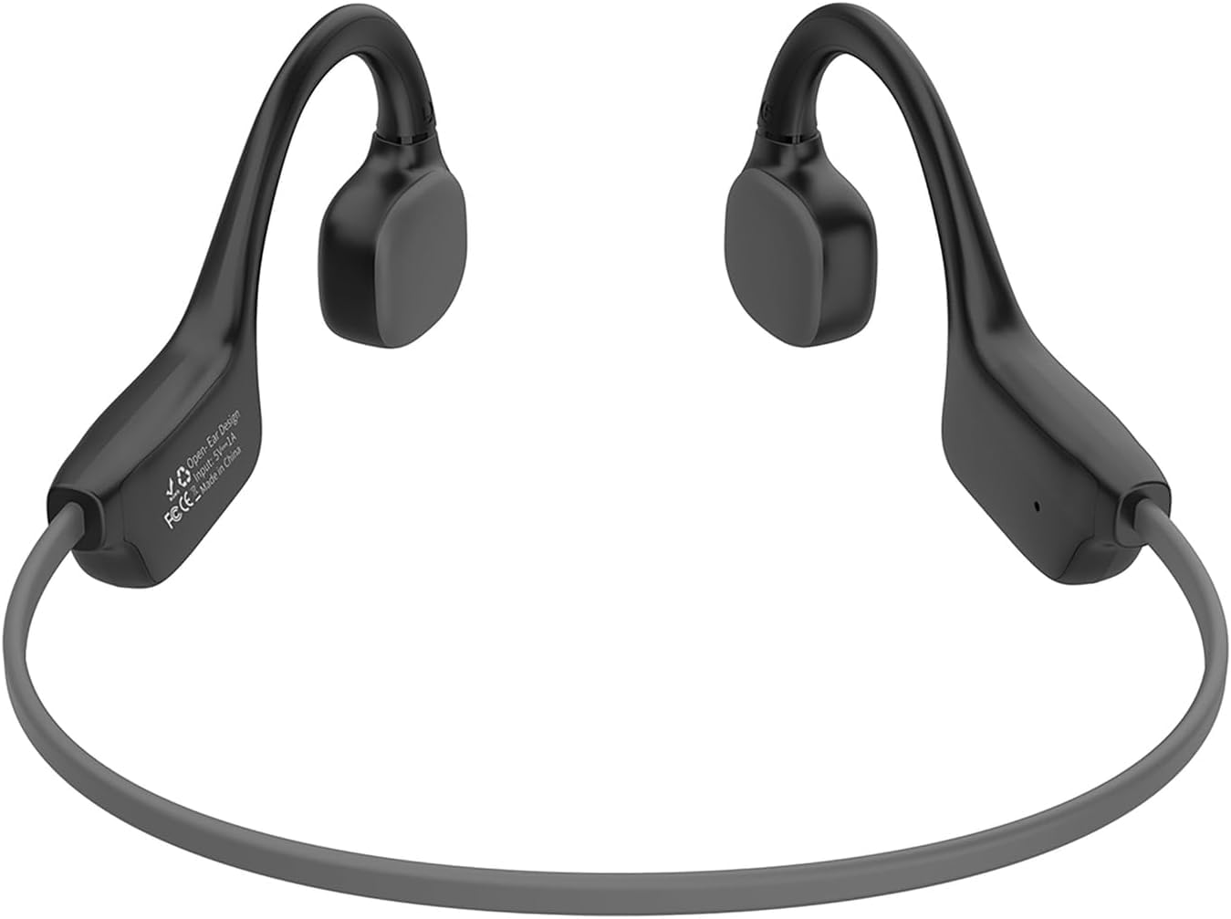 Osso Bluetooth Bone Conduction Headphones with Built-in Mic - Wireless Open-Ear Headset for Running, Cycling & Workouts (Black) - Sweatproof Sport Earphones for Gym, Jogging & Outdoor Activities