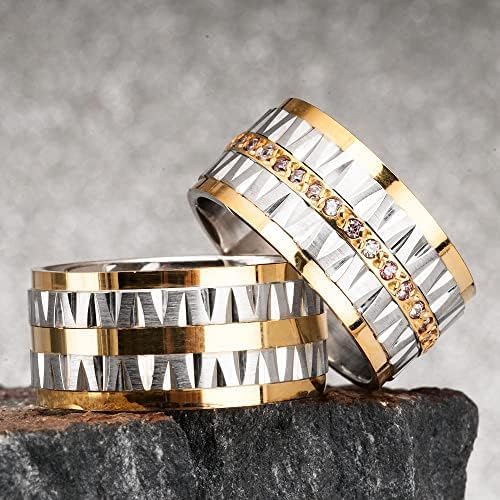 925 Sterling Silver Matching Wedding Rings for Couples - Personalized His & Hers Wedding Band Set - Elegant & Durable for Engagement, Anniversary & Vow Renewal Ceremonies