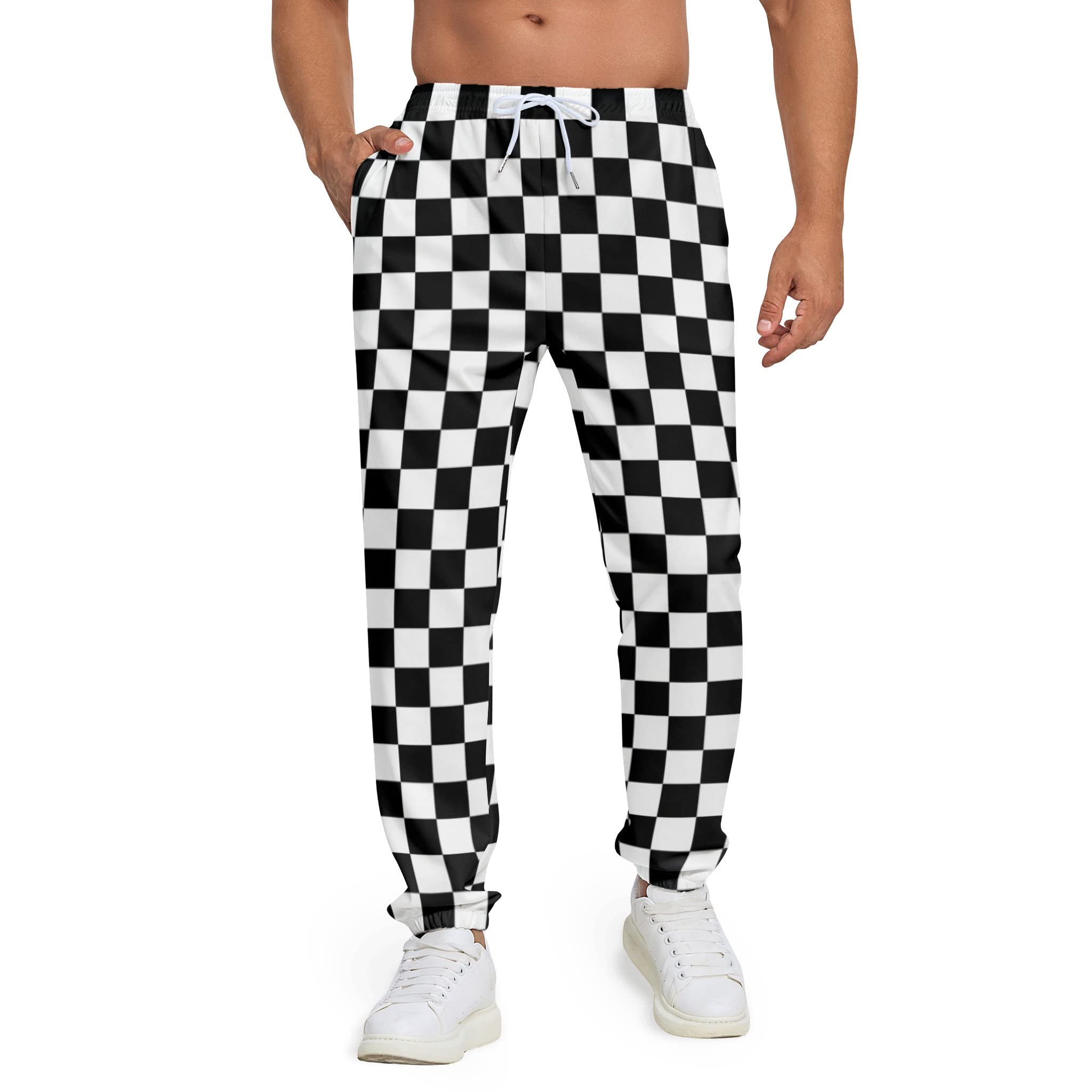 3D Printed Men's Sweatpants - Joggers with Drawstring & 2 Side Pockets - Comfortable Athletic Pants for Running, Gym, Lounge & Casual Wear
