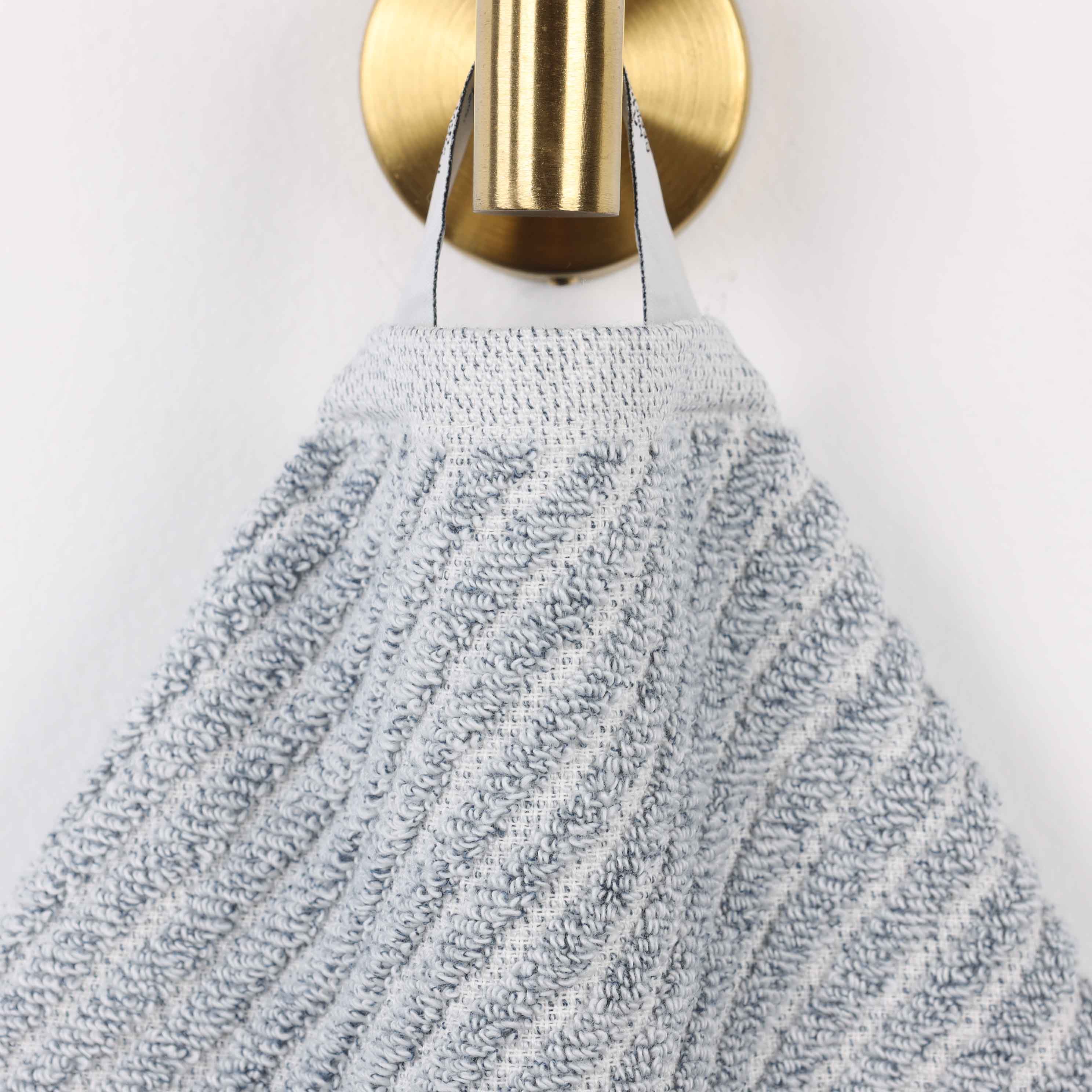 Amelia Cotton Blend Diagonal Stripes Bath Towels Set of 2 - Ultra Soft & Absorbent Large Bath Sheets for Spa, Beach & Luxury Bathroom Decor