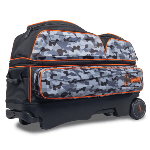 Hammer Gauntlet 3 Ball Roller Camo Bowling Bag - Durable Bowling Ball Carrier with Wheels for Easy Transport - Perfect for League Play & Tournaments