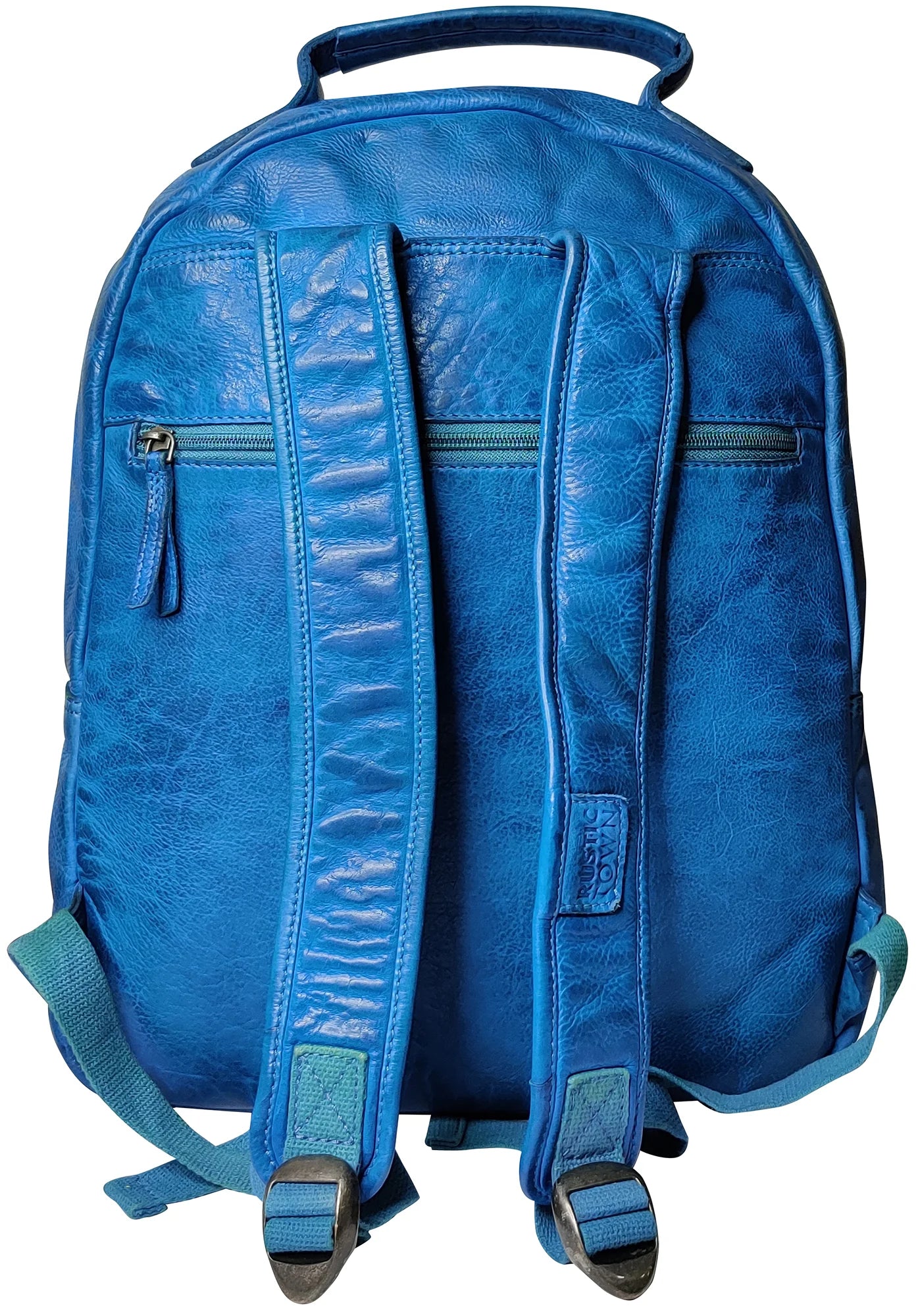 Stylish Blue Leather Laptop Backpack for Women - Perfect for Work, Travel & College | Water-Resistant & Spacious 15.6