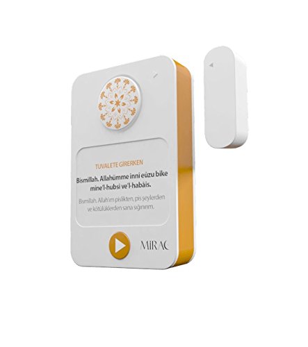 Mirac Islamic Motion Sensor Dua Set for Entering & Leaving Bathroom - Automatic Prayer Recitation Device for Muslim Homes, Mosques & Washrooms