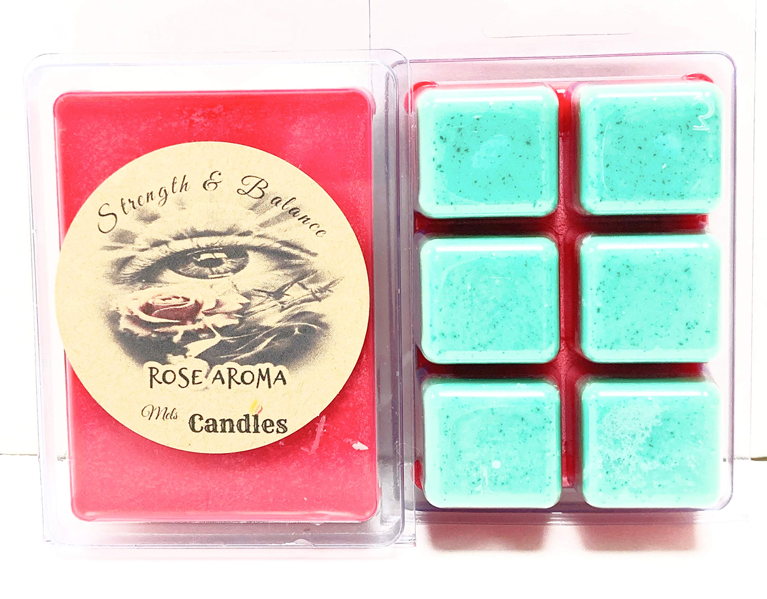 Premium Soy Wax Tarts - 2 Pack Rose Scented Wax Melts (3.4oz, 6 Cubes per Pack) for Wax Warmers & Home Fragrance - Long Lasting Aromatherapy for Bedroom, Office & Relaxation