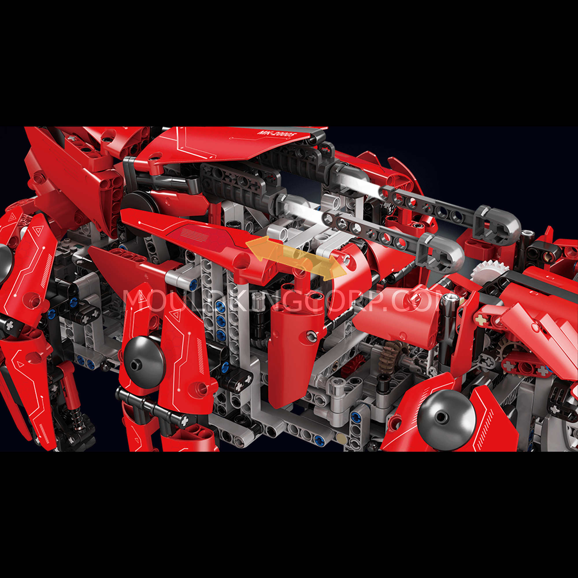 MOULD KING 20005 Remote Control Hexapod Robot Building Kit - 1,608 Piece STEM Educational Toy for Kids & Adults | DIY Construction Set for Robotics Enthusiasts | Perfect for Birthday Gifts & STEM Learning Activities