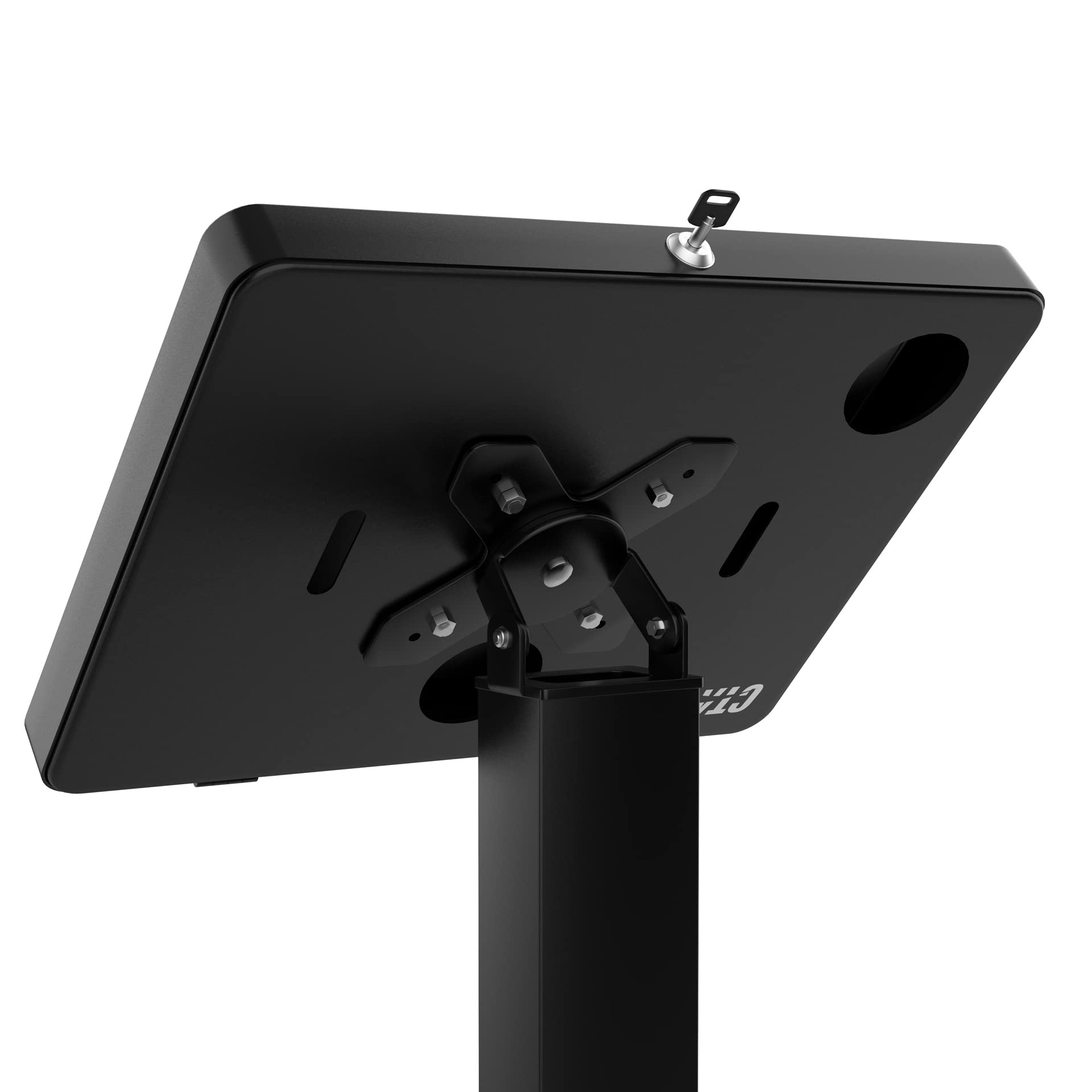 360° Adjustable Thin Floor Stand Kiosk for iPad 11 (A16), Pro 11-inch M4, Air 11-inch M3, 10th Gen & Galaxy Tab - Secure Tablet Holder with Charging Port & Lock - Perfect for Retail Stores, Exhibitions & Interactive Displays