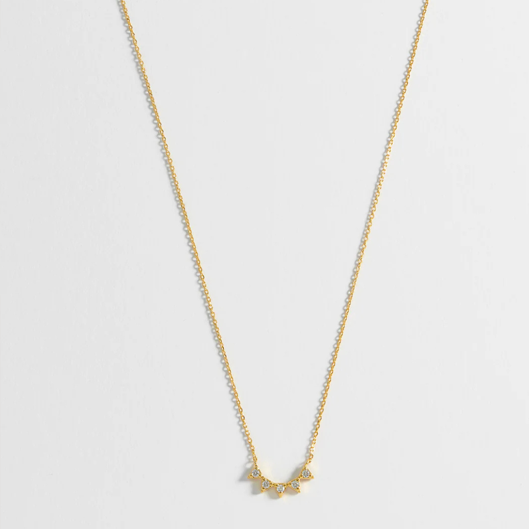Estella Bartlett Unique Gold Plated Bunting Necklace - Elegant Statement Jewelry for Parties, Weddings & Special Occasions