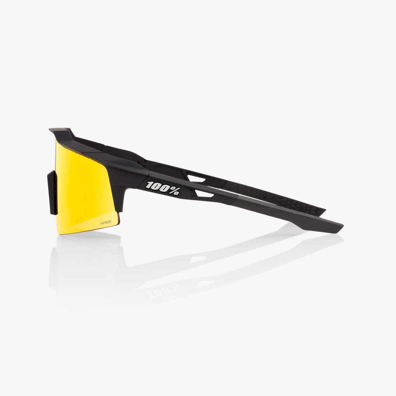 100% UV Protection Polarized Sunglasses SPEEDCRAFT SL - Soft Tact Black Frame with HiPER Red Multilayer Mirror Lens for Driving, Running & Outdoor Sports