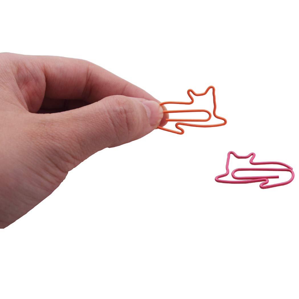 Cute Cat-Shaped Paper Clips - 150 PCS Colorful Cat Office Supplies for Cat Lovers | Perfect for School, Office & Gift Giving