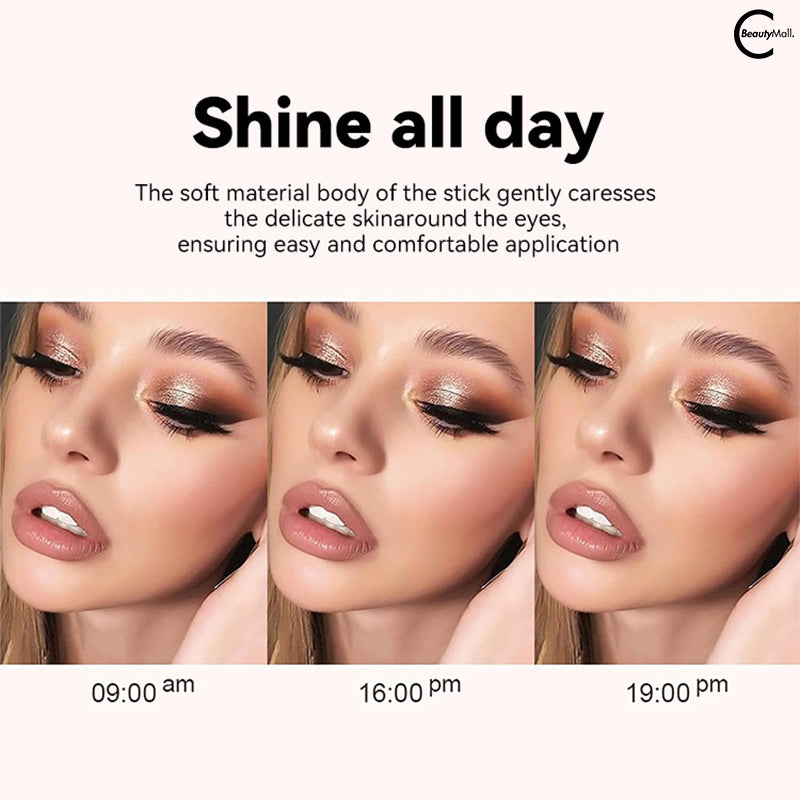 MLSMILE 8 Color Shimmer Eyeshadow Sticks - Long Lasting Waterproof Eye Makeup for Women, Easy to Apply Cream Eyeshadow for Day & Night Looks - Perfect for Parties, Weddings and Everyday Wear