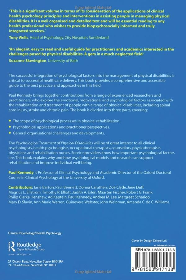 Psychological Management of Physical Disabilities - Coping Strategies & Mental Health Support for Daily Life & Rehabilitation