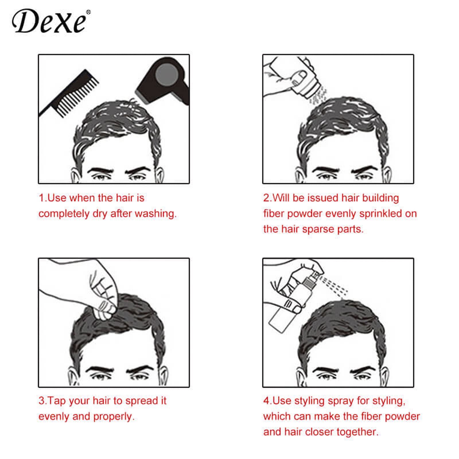 Hair Building Fibers for Thinning Hair - Black Hair Thickening Powder for Women & Men | Instant Volume & Confidence Boost for Daily Styling & Special Occasions