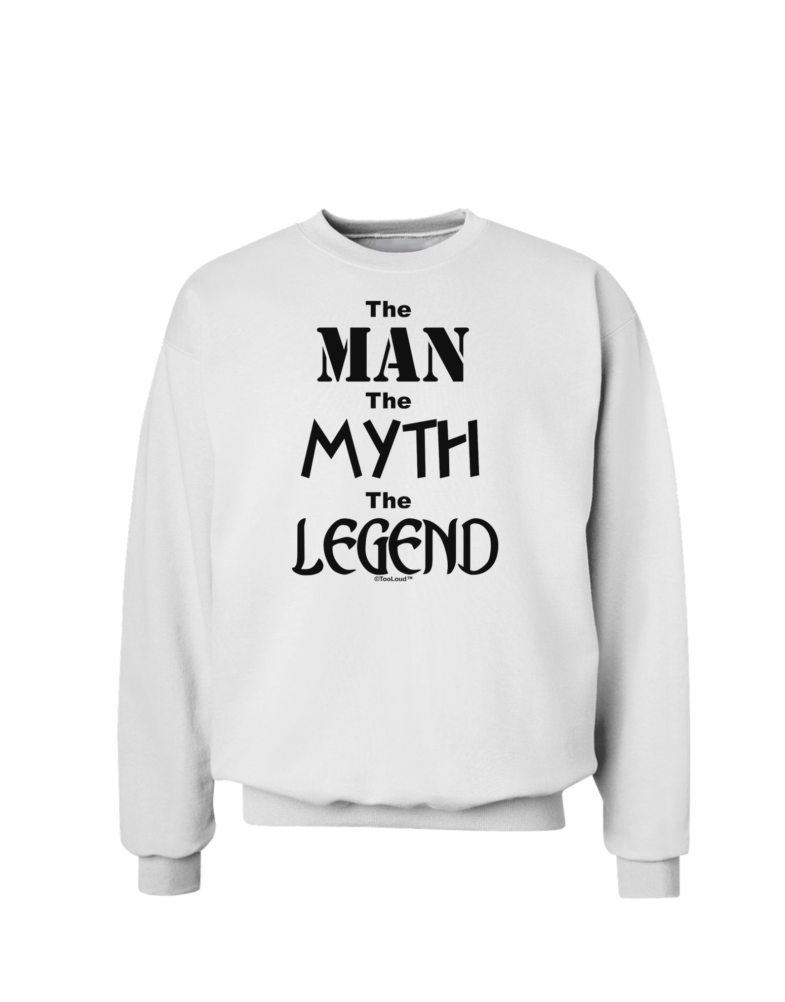TooLoud The Man The Myth The Legend Sweatshirt - Premium Cotton Hoodie for Men - Comfortable & Stylish Casual Wear for Everyday, Gym, and Street Fashion