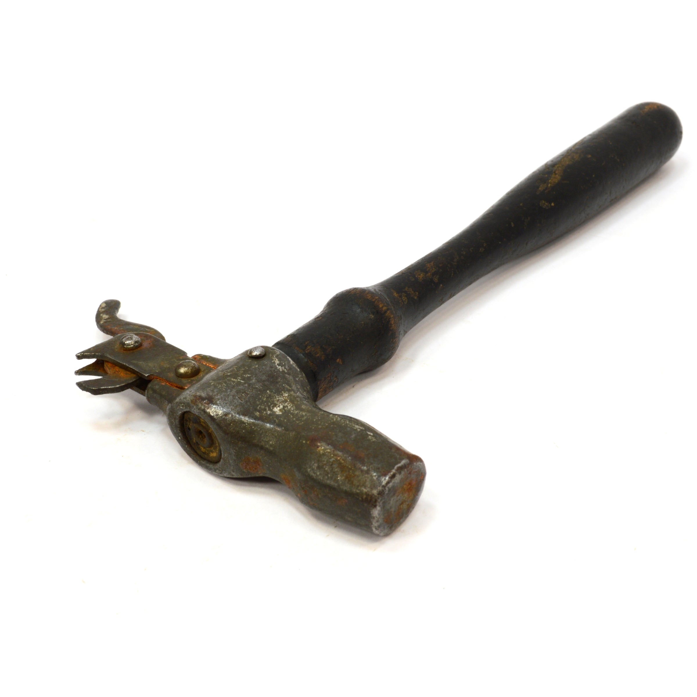 Vintage 5 oz Antique Tack Hammer with Unique Staple Puller End - Dated MAY 17 - Perfect for Upholstery, Leatherworking & DIY Crafts