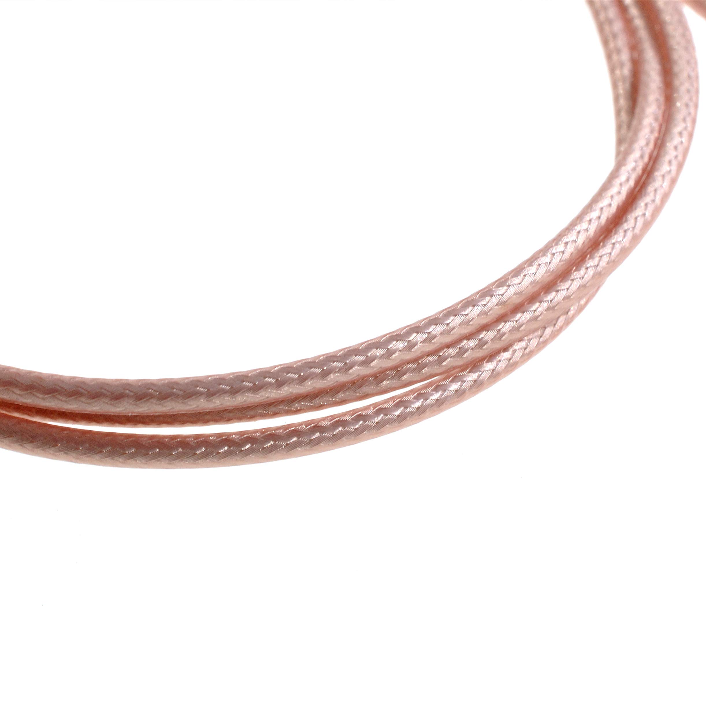 Oiyagai 2-Pack RG316 RF Coaxial Jumper Cable - RP-SMA Female to MMCX Male with Pin (1m/39.3