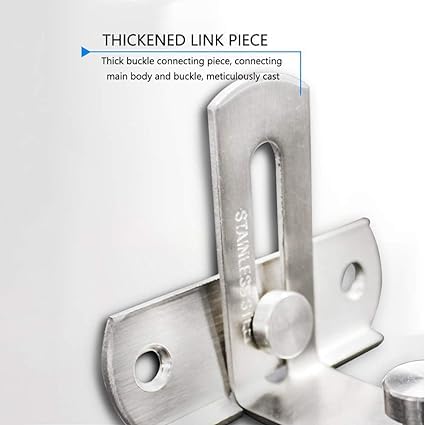 90 Degree Flip Barn Door Lock - Stainless Steel Sliding Door Latch with Hook Lock for Safety | Heavy Duty Gate & Cabinet Lock for Barn Doors, Wine Cellars, Closets & Antique Doors | Rustproof & Secure Home Security Solution