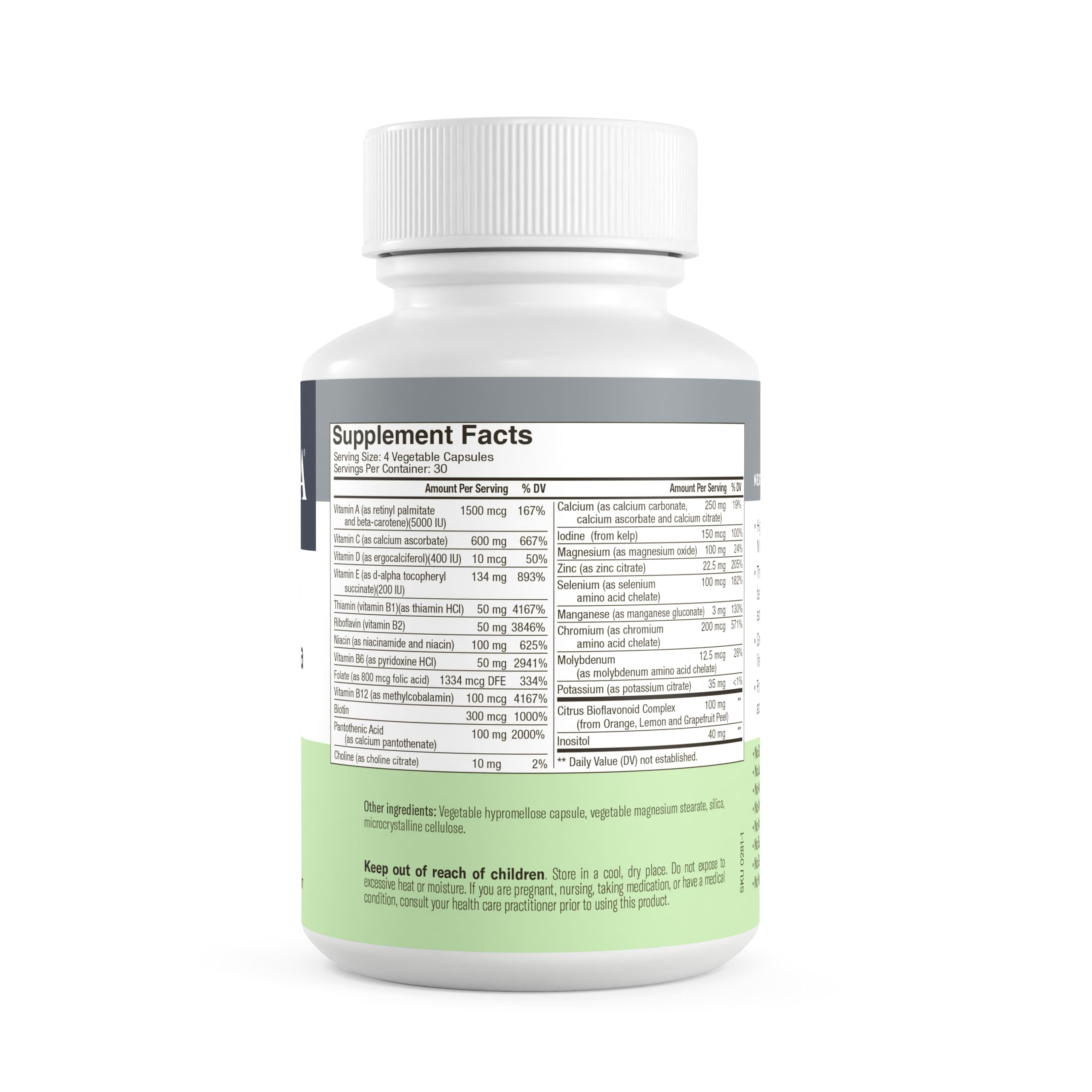 FREEDA Iron-Free Ultra Kosher Multivitamin Supplement for Women & Men - Daily Essential Vitamins for Adults - Supports Immune Health, Energy & Wellness - Perfect for Active Lifestyles & Overall Wellbeing, 120 Count