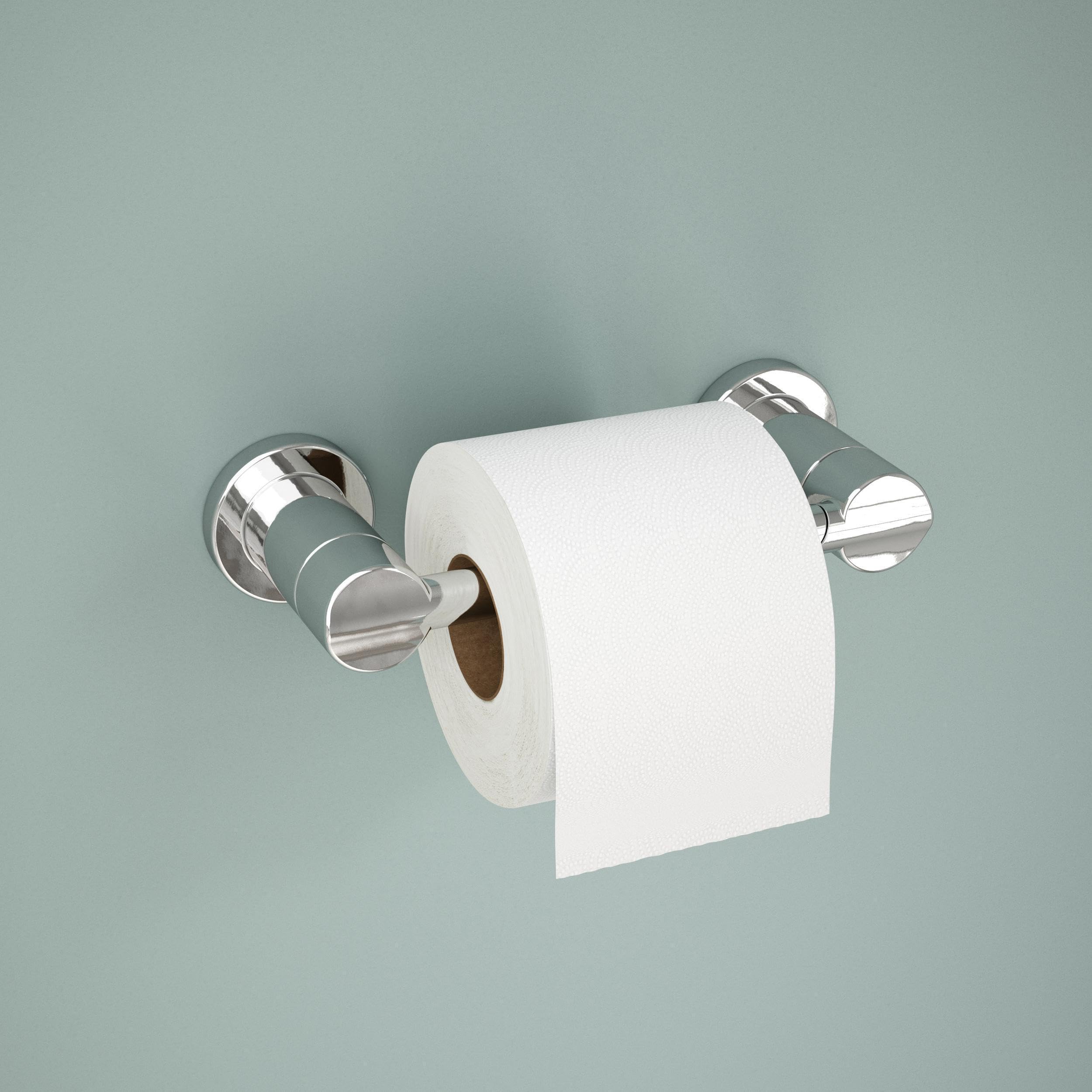 Delta Nicoli 1-Pack Polished Chrome Toilet Paper Holder - Wall Mounted Pivoting Tissue Roll Holder for Bathroom Organization - Durable Bathroom Accessories (Model NIC50-PC) - Perfect for Home, Apartment, and Office Restrooms