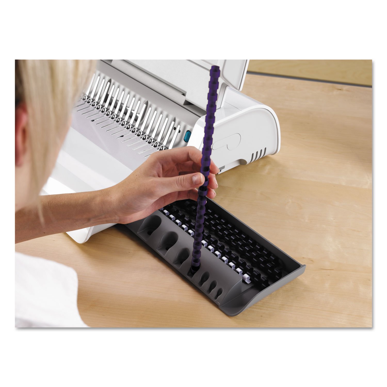 Fellowes FEL5216701 PulsartradeE 300 Electric Comb Binding Machine with Starter Kit - Perfect for Office, School & Document Binding Projects