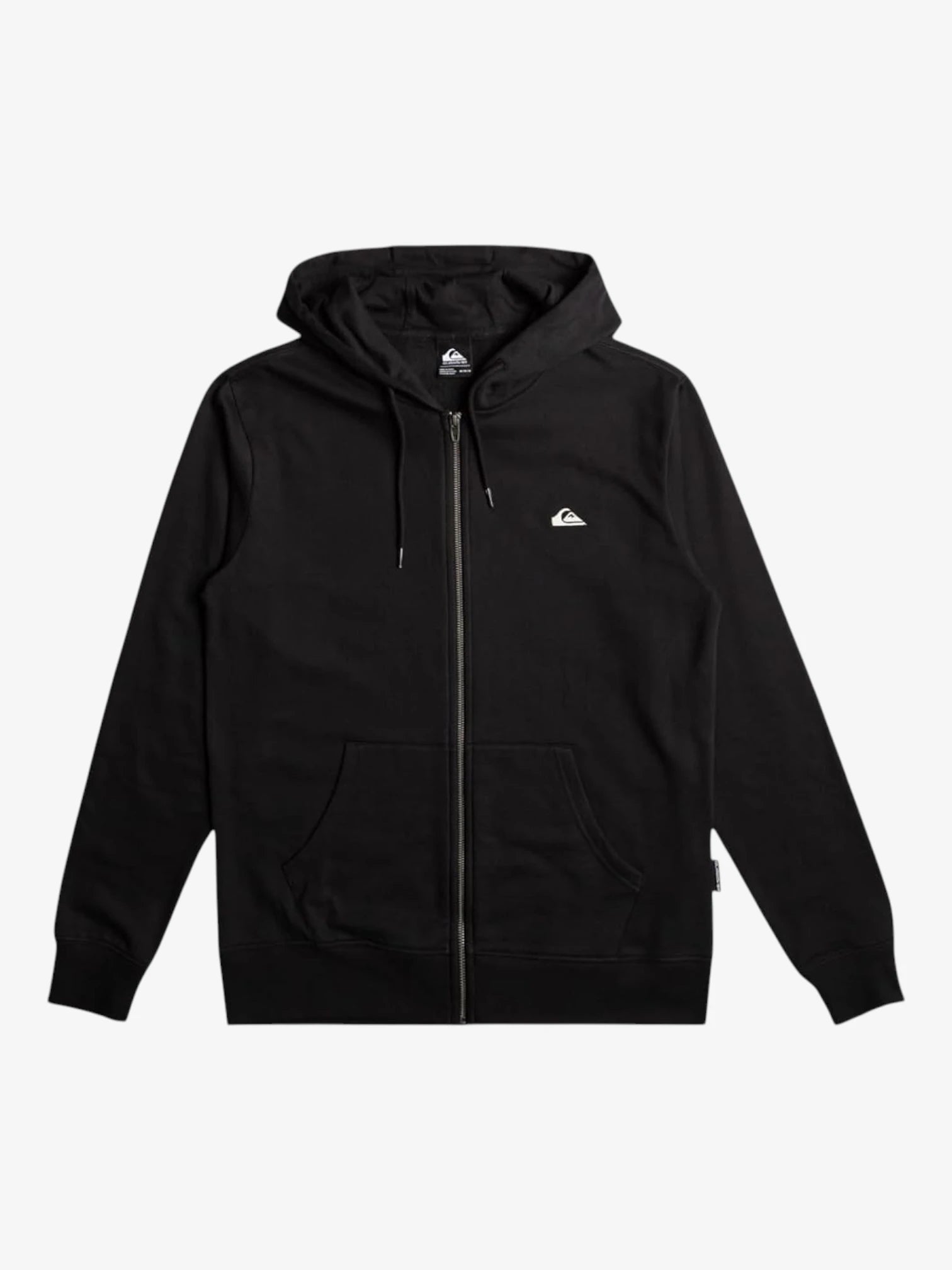 Quiksilver Basic Black Men's Jacket - Lightweight Water-Resistant Windbreaker for Outdoor Hiking & Casual Wear