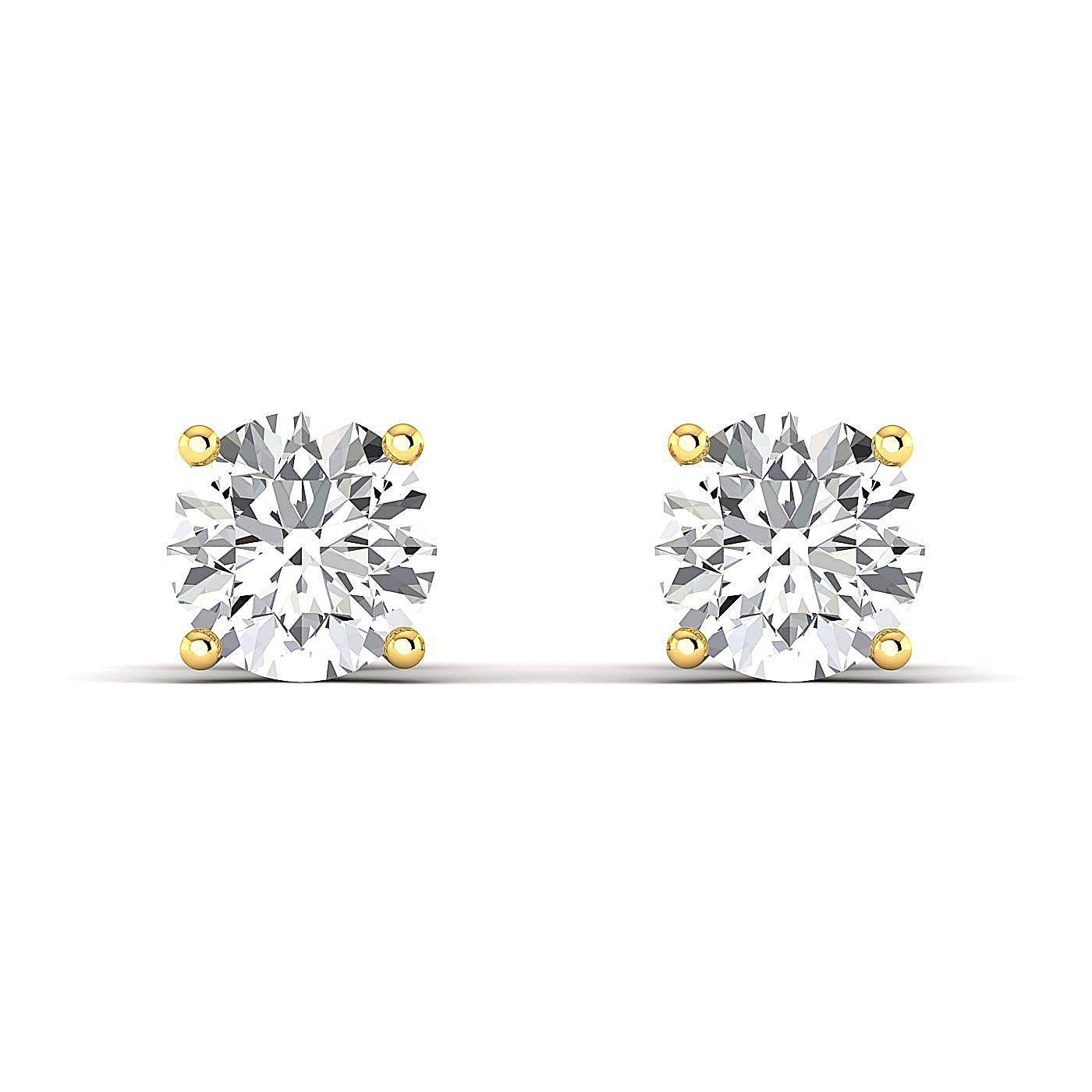 Moissanite Diamond Screw Back Earrings for Women - Round Cut, FG Color, VVS Clarity - Valentine's Day Gifts, Anniversary Jewelry & Special Occasion Present
