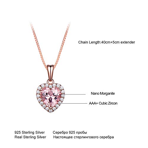 14K Rose Gold Plated Diamond Simulant Round Solitaire Pink Pendant Halo Necklace for Women - Adjustable Slider Chain, Valentine's Day Gift, Anniversary Jewelry (Heart/Dot/Butterfly Design) | Perfect for Date Nights, Weddings & Special Occasions