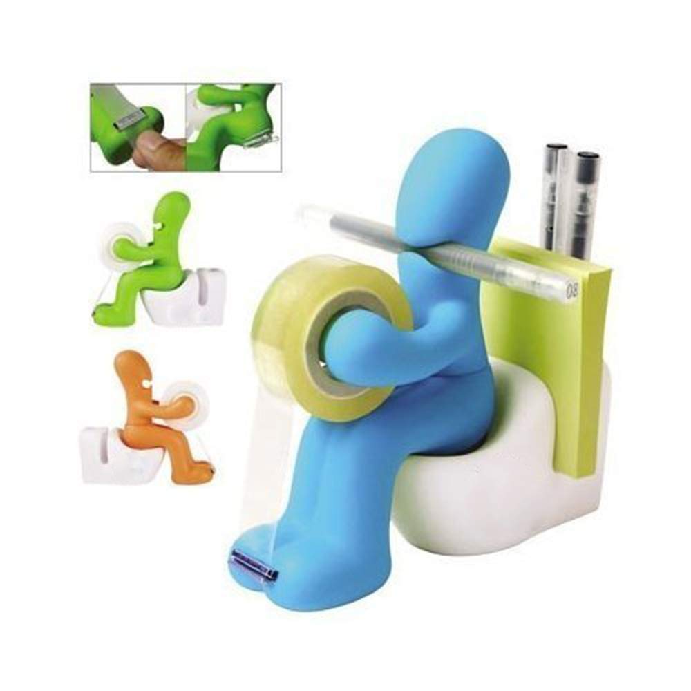 Vibrant Color Tape Dispenser - The Butt Station Desk Organizer for Office & School Supplies | Perfect for Home, Office & Classroom Use