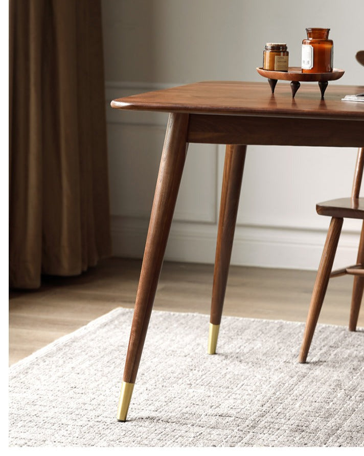 Premium Black Walnut Solid Wood Dining Table - Modern Luxury Light Finish - Perfect for Formal Dining Rooms, Kitchen Nooks & Entertaining Guests