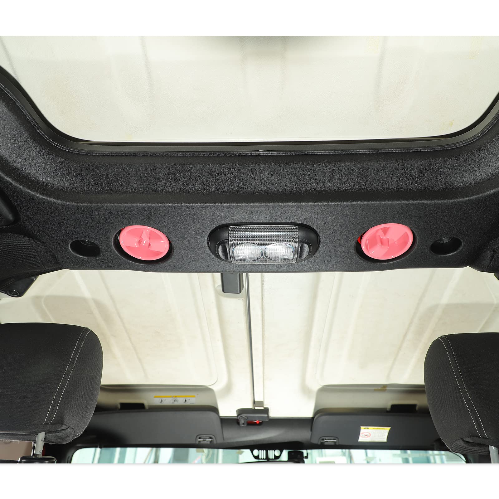 Jeep Wrangler JK JKU 2007-2018 Roof Top Mounting Knob Screw Cover - Pink Interior Accessory for 2/4 Door Models | Durable Decorative Protection for Off-Road Adventures & Daily Driving