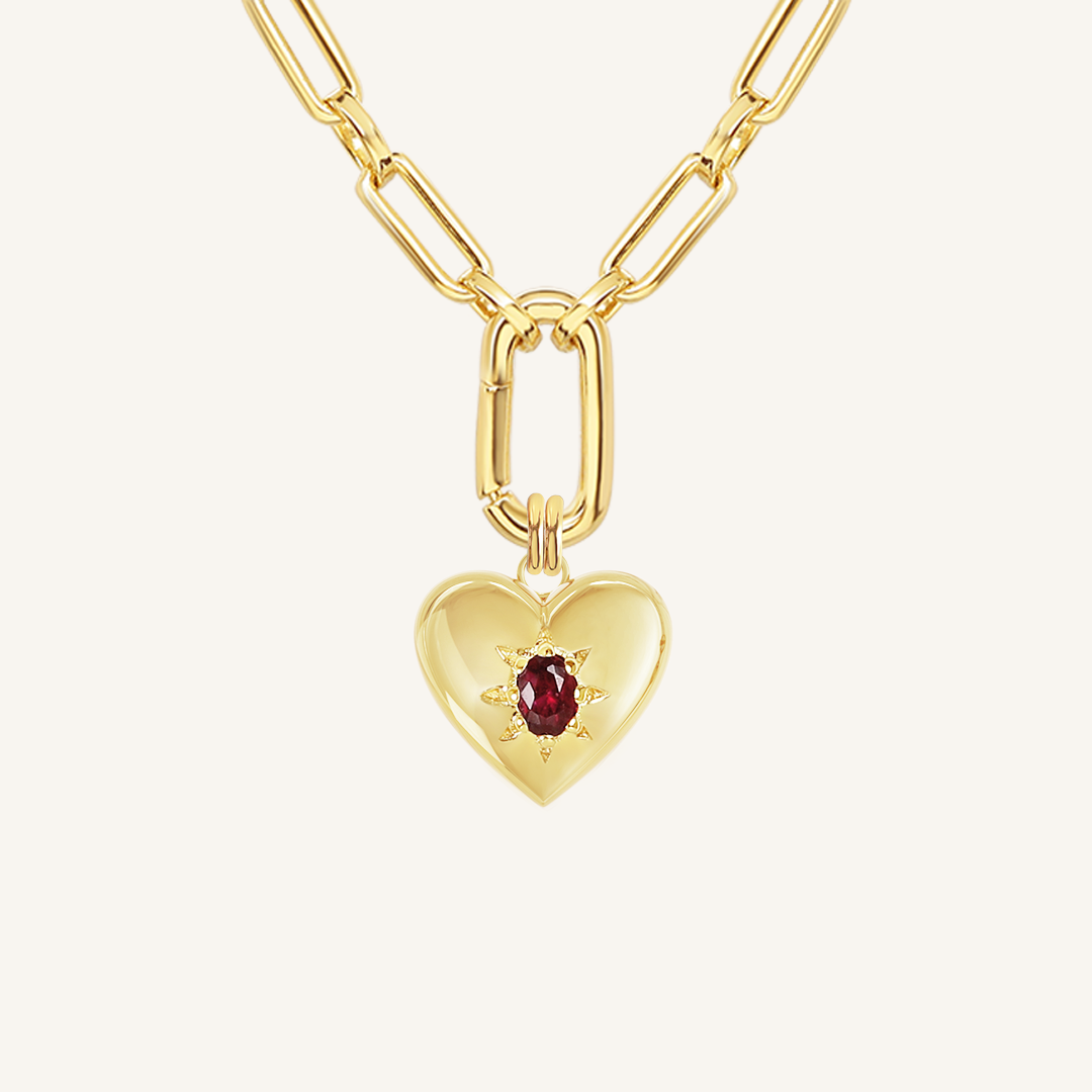 Elegant Rouge Heart Charm Necklace for Women - Romantic Gift for Valentine's Day, Anniversary & Special Occasions