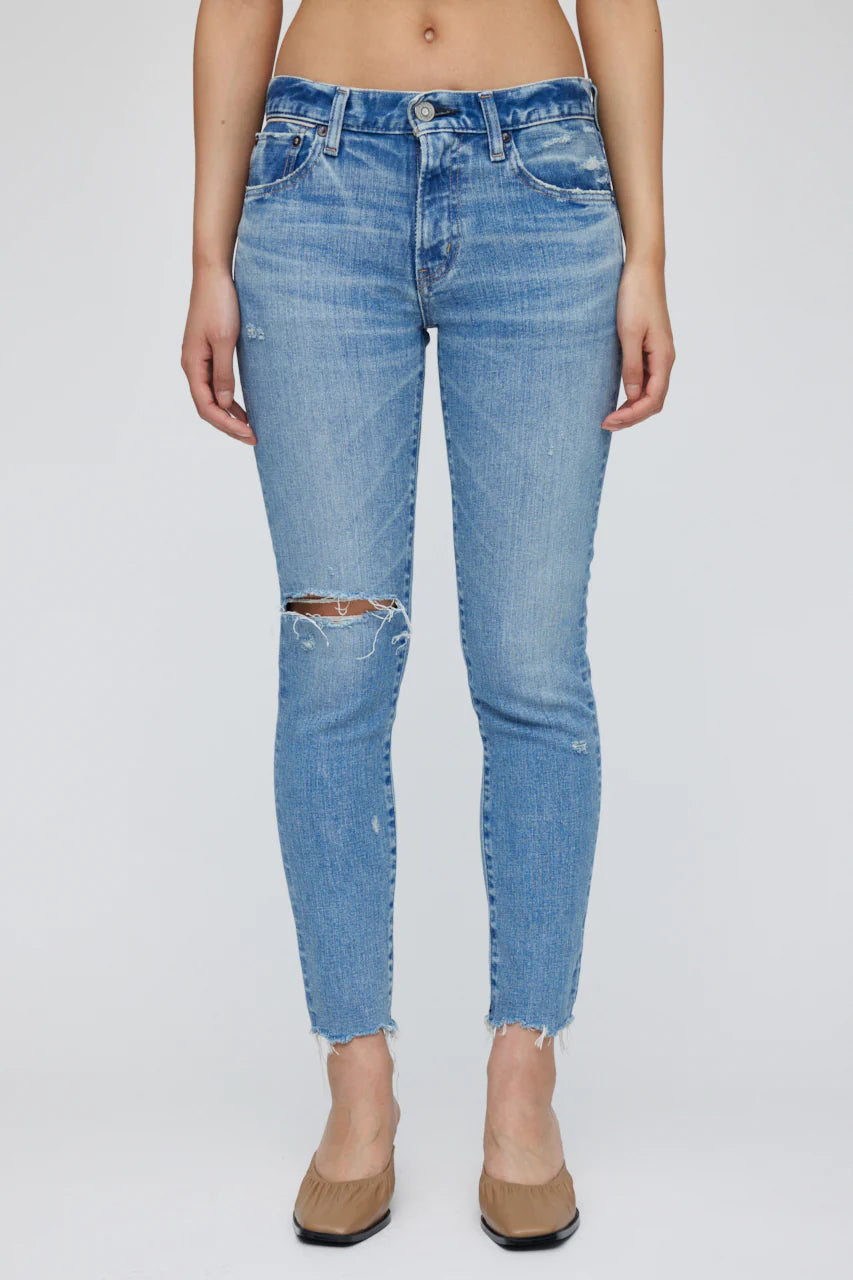 Depew Women's Skinny Jeans - Light Blue Denim Stretch Pants for Casual Wear & Everyday Outfits