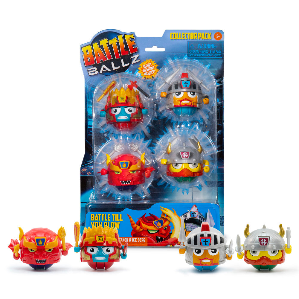 Battle Ballz: Epic Collectors Pack - 4 Warrior Action Figures for Kids | Perfect for Playtime, Collecting & Display | Great Gift for Boys & Girls