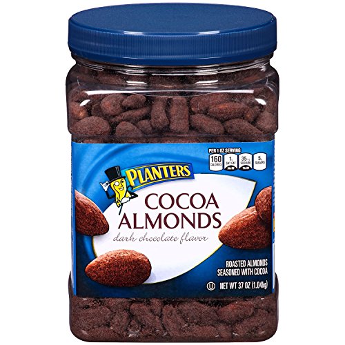 Planters Cocoa Almonds - 37 oz (1.05 kg) Chocolate Covered Almonds Snack - Perfect for Office, Gym & Movie Night