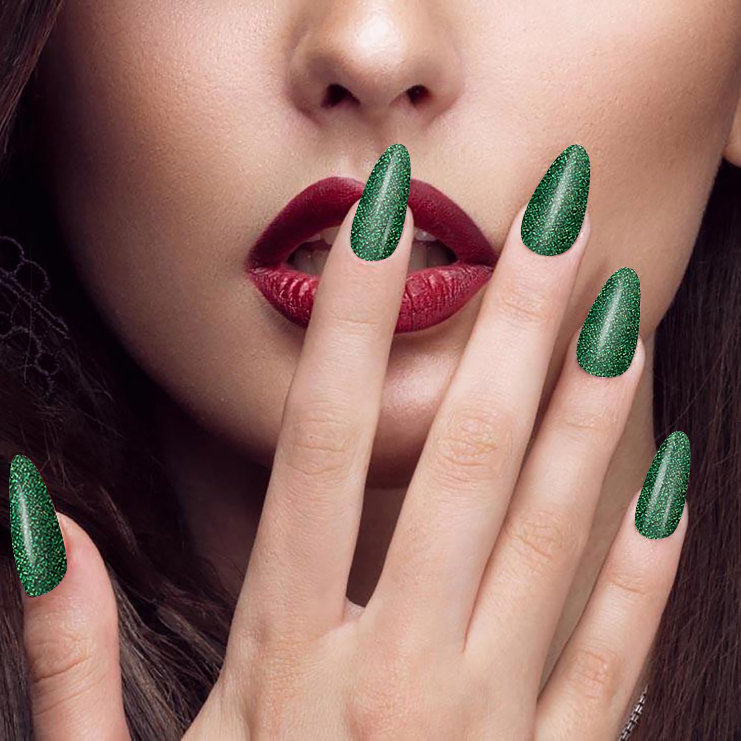 20 Sheets Green Solid Color Nail Polish Strips with Nail File | Self-Adhesive St. Patrick's Day Nail Art Wraps | Easy DIY Nail Stickers for Women | Perfect for Parties, Holidays & Everyday Wear
