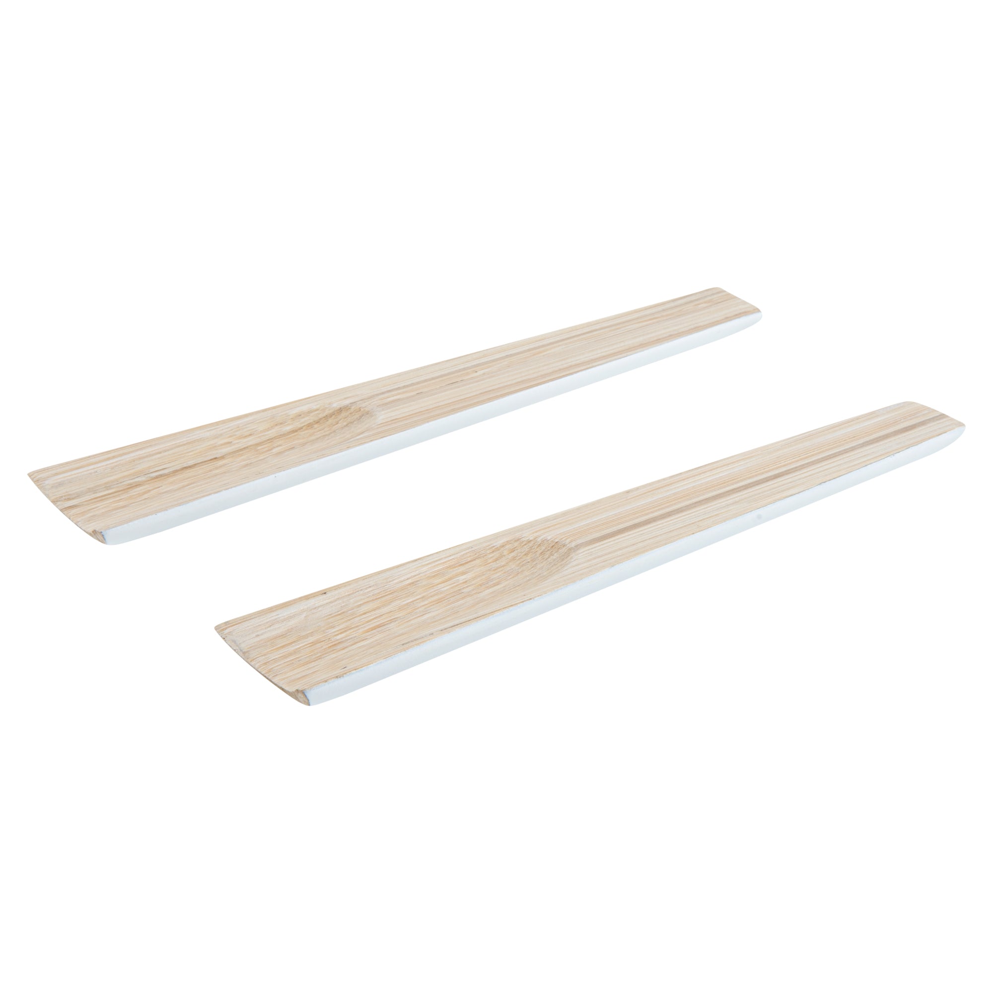 Bambuddha White Spun Bamboo 2-Piece Salad Serving Set - 9.75 Inch Eco-Friendly Utensils for Healthy Meals & Dinner Parties | Perfect for Salads, Pasta, and Entertaining