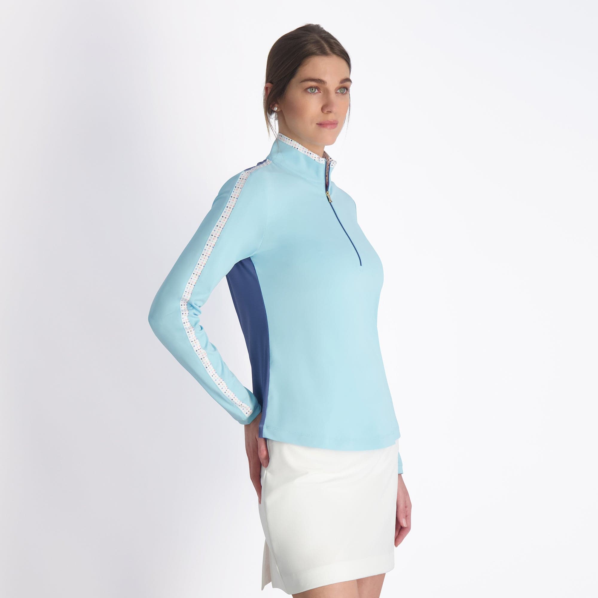 Aimee Zip Mock Neck Sweater - Stylish & Comfortable Women's Knit Top for Casual Wear, Office & Fall Outfits