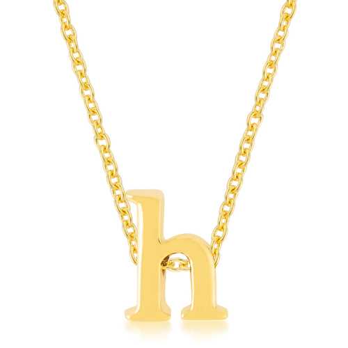 Golden Initial H Pendant Necklace - Personalized Letter H Jewelry for Women - Elegant Layering Necklace for Gifts, Everyday Wear & Special Occasions