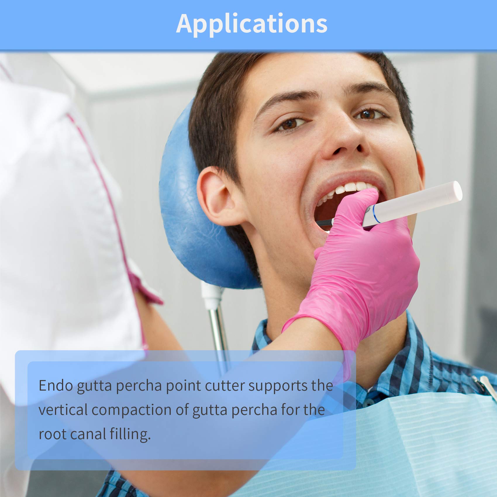 **Premium Dental Gutta Percha Point Cutter with 4 Replaceable Tips – Heated Endodontic Obturation System for Root Canal Filling | Ideal for Dentists & Endodontic Procedures**    *(Use Case: Perfect for precise gutta-percha cutting, root canal sealing, and professional dental treatments in clinics or dental offices.)*
