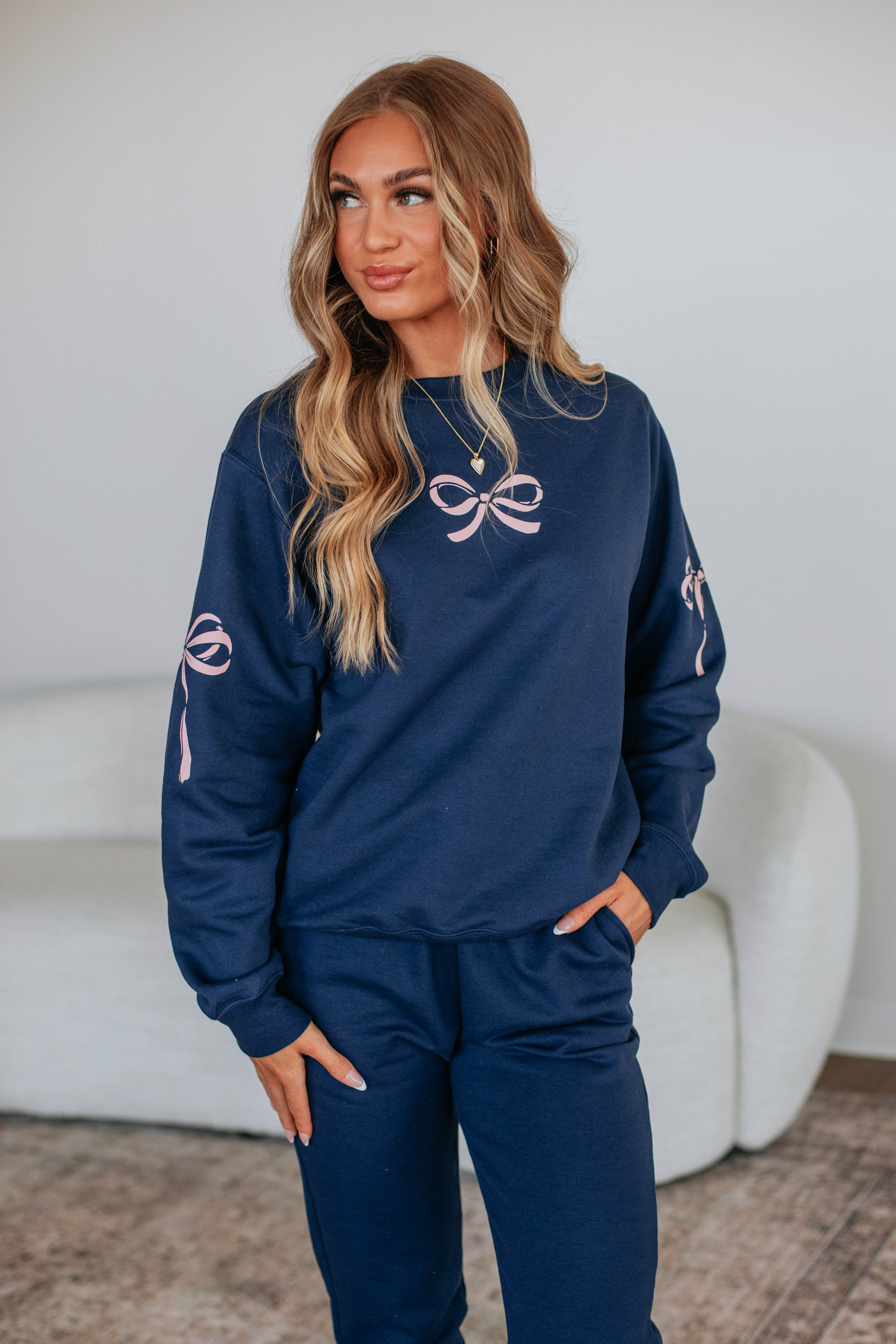 Bow Nita Sweatshirt - Women's Fashion Pullover Hoodie | Cozy Casual Wear for Fall & Winter | Perfect for Outfits, Dates, and Street Style