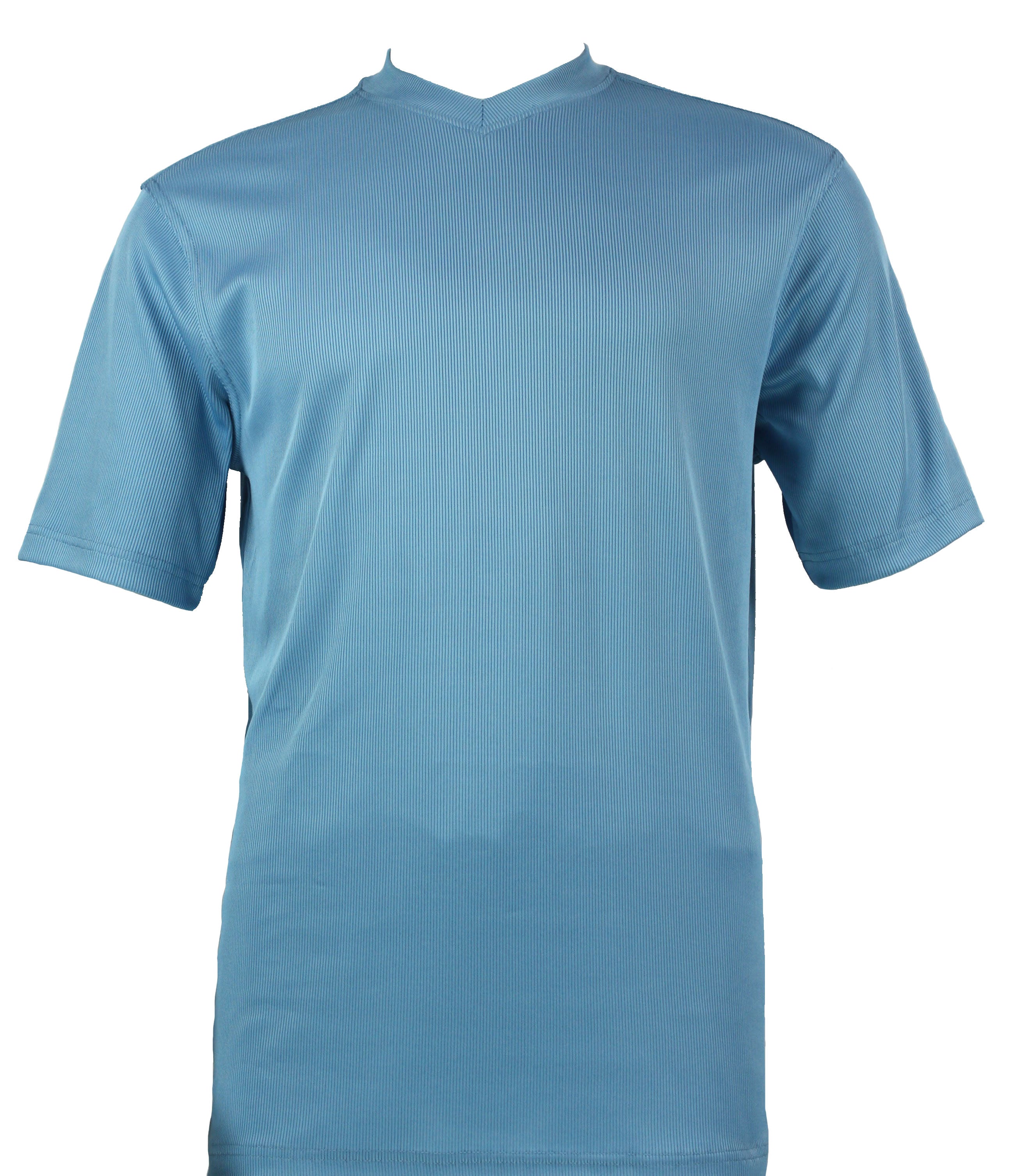 Bassiri Short Sleeve V-Neck Turquoise T-Shirt for Men - Casual Summer Tee for Outdoor Activities, Travel & Everyday Wear