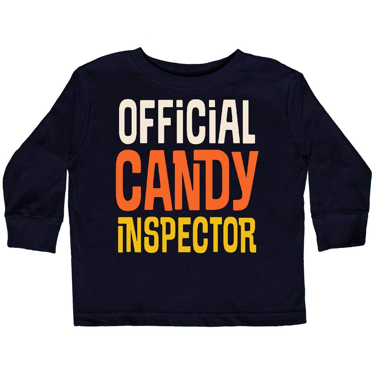Inktastic Candy Inspector Toddler Long Sleeve T-Shirt - Cute Graphic Tee for Boys & Girls - Soft Cotton Kids Shirt for Playdates, Preschool & Family Outings